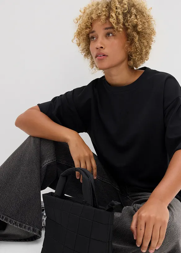 Felpa lunga in puro cotone, bonprix