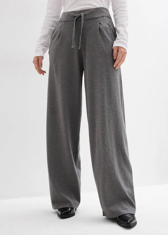 Pantaloni in maglia di misto cachemire morbido, bonprix