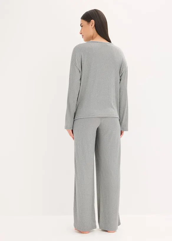 Pigiama in morbido jersey pointelle, bonprix