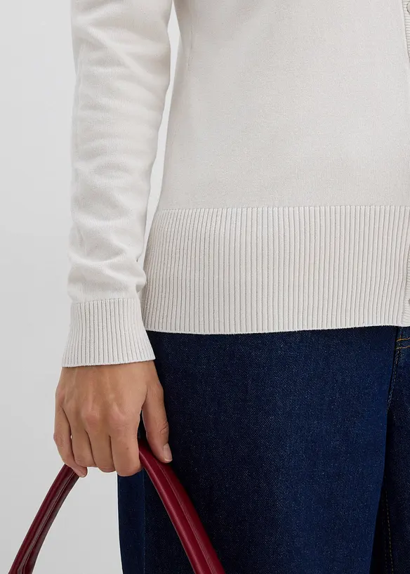Cardigan in filato fine con bottoni, bonprix