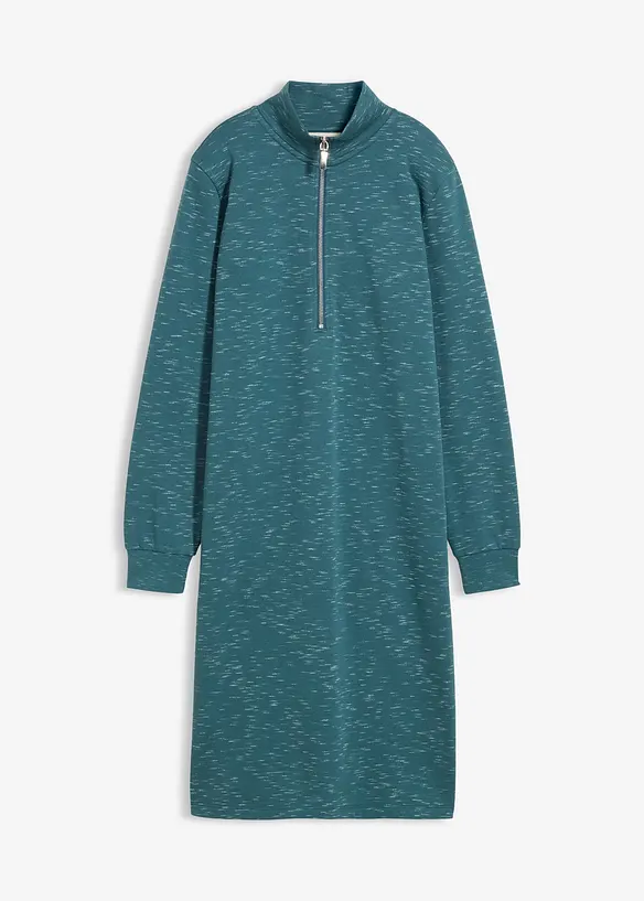 Abito in felpa con mezza zip, bonprix