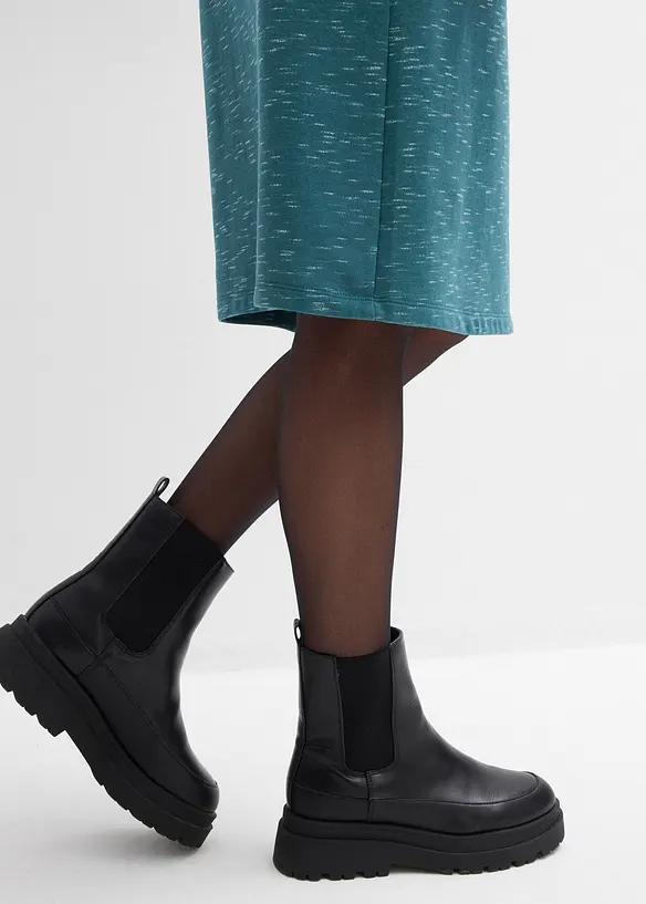 Abito in felpa con mezza zip, bonprix