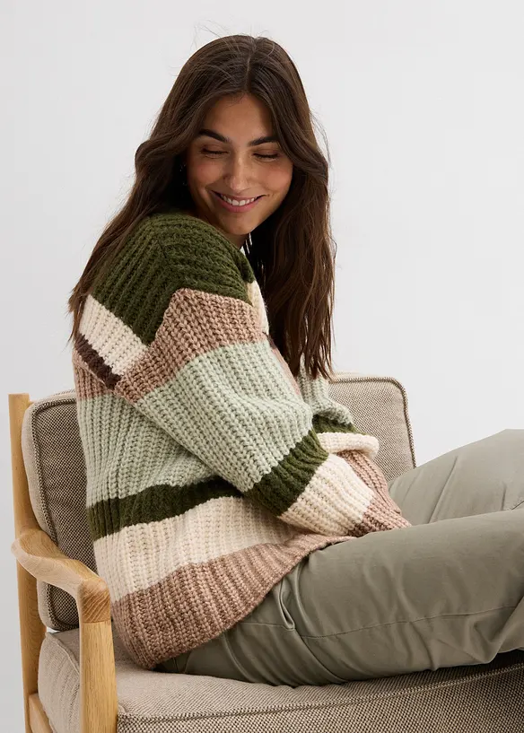 Cardigan in filato grosso con colori sfumati, bonprix