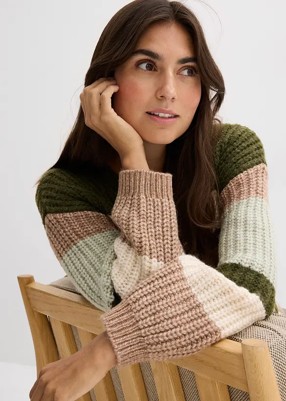 Cardigan in filato grosso con colori sfumati, bonprix