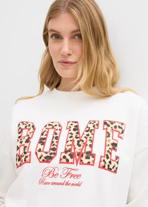 Felpa oversize in puro cotone biologico, bonprix