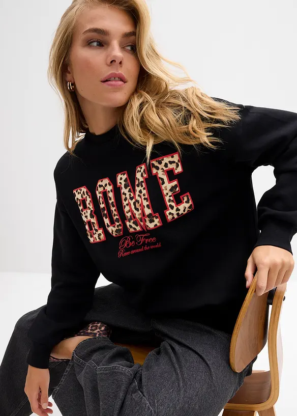 Felpa oversize in puro cotone biologico, bonprix