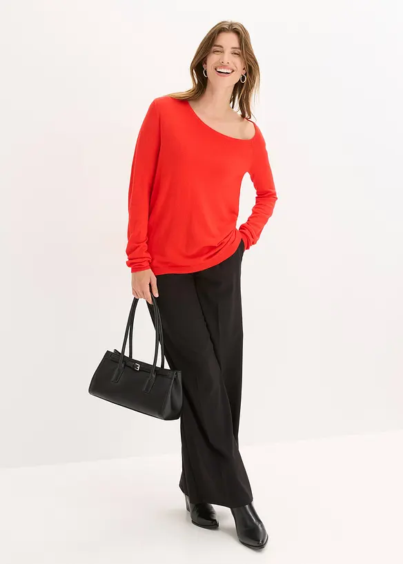 Maglione in misto viscosa fluente, bonprix