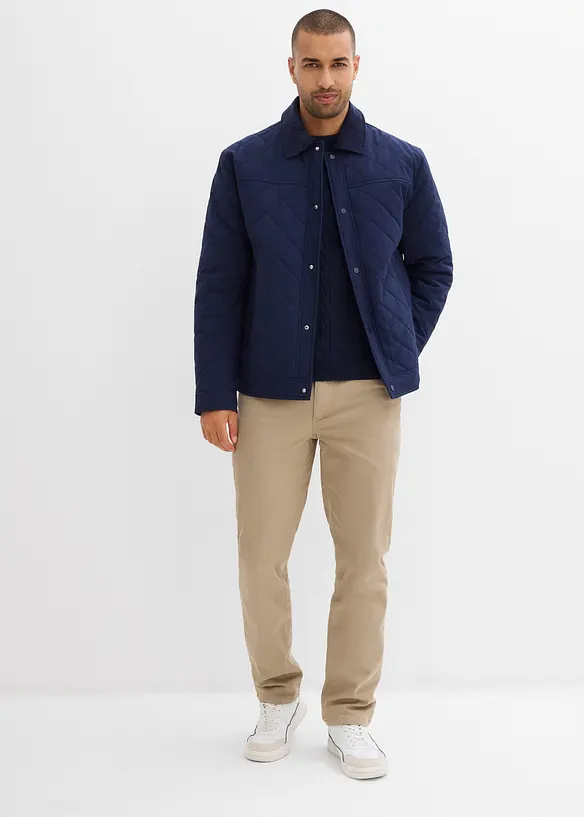 Pantaloni termici elasticizzati con fodera in flanella straight, regular fit, bonprix