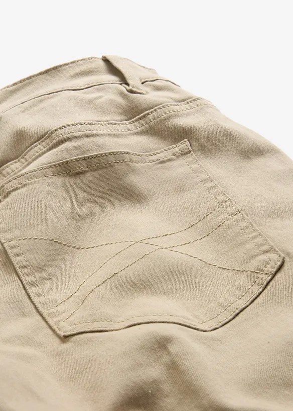 Pantaloni termici elasticizzati con fodera in flanella straight, regular fit, bonprix