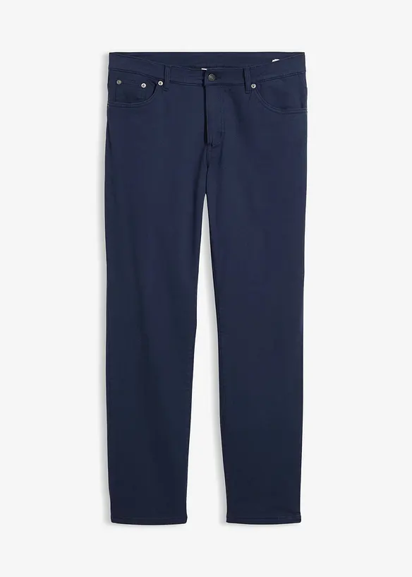 Pantaloni termici elasticizzati con fodera in flanella straight, regular fit, bonprix