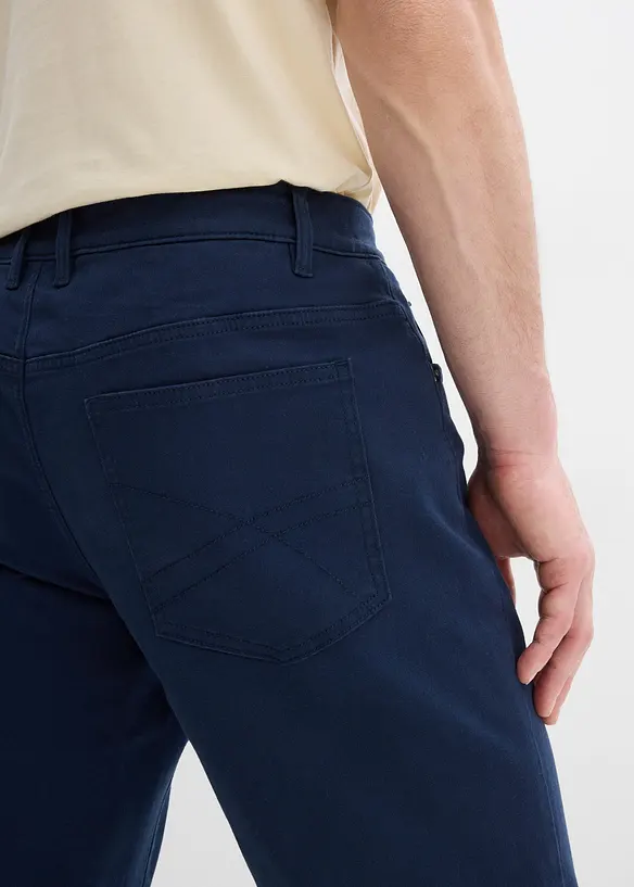 Pantaloni termici elasticizzati con fodera in flanella straight, regular fit, bonprix