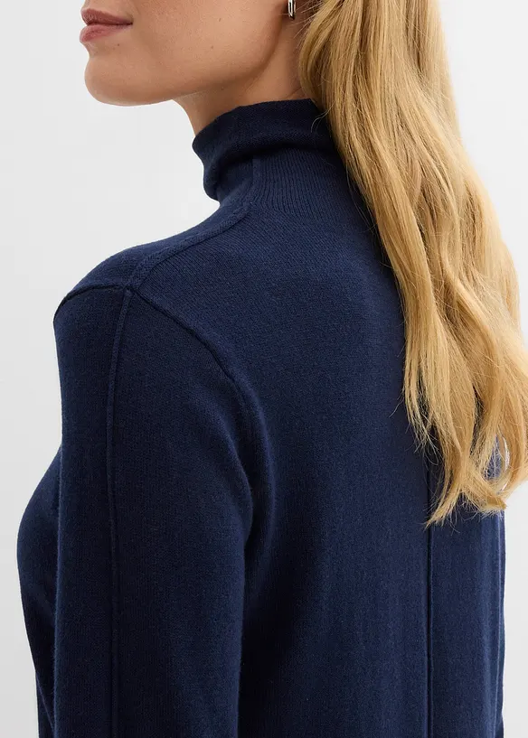 Maglione a collo alto in misto cachemire morbido, bonprix