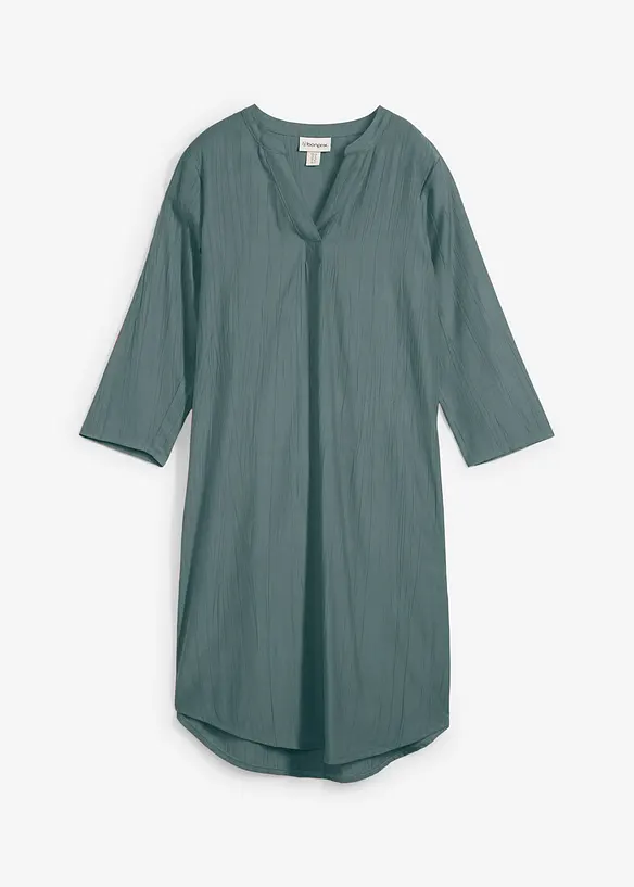 Abito tunica in misto viscosa con effetto operato, bonprix