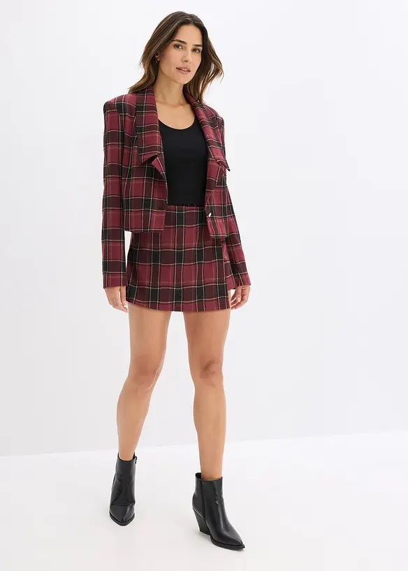 Gonna-pantalone corta con bottone gioiello, bonprix