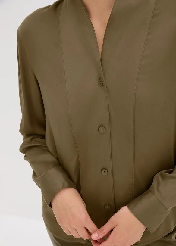 Camicia in satin fluente, bonprix