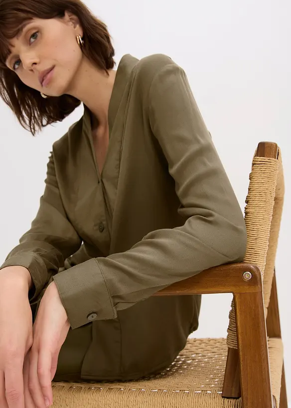 Camicia in satin fluente, bonprix