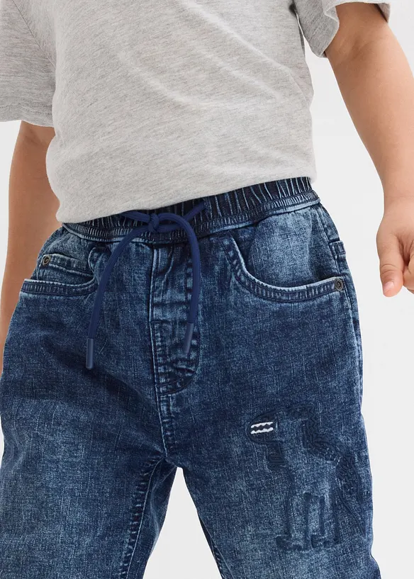 Jeans termici con elastico in vita e fodera in jersey, regular fit, bonprix