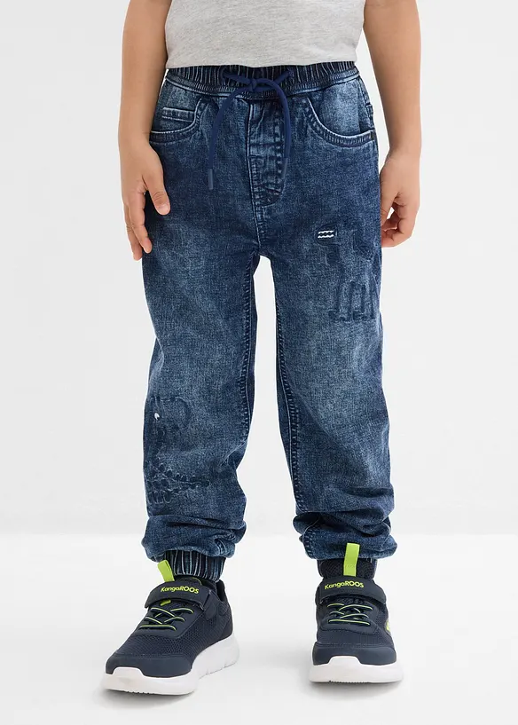 Jeans termici con elastico in vita e fodera in jersey, regular fit, bonprix