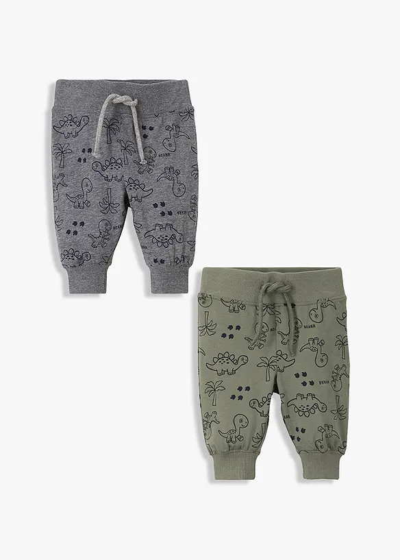 Pantaloni di jersey in cotone biologico (pacco da 2), bonprix