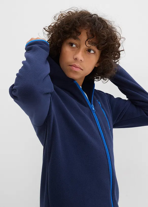 Giacca in pile con dettagli a contrasto, bonprix