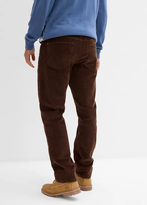 Pantaloni termici in velluto a coste con fodera in flanella relaxed fit, straight, bonprix