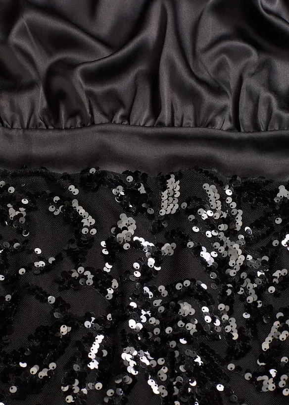 Abito midi con paillettes, bonprix