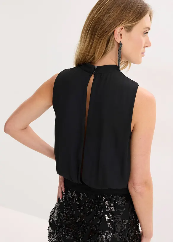 Abito midi con paillettes, bonprix