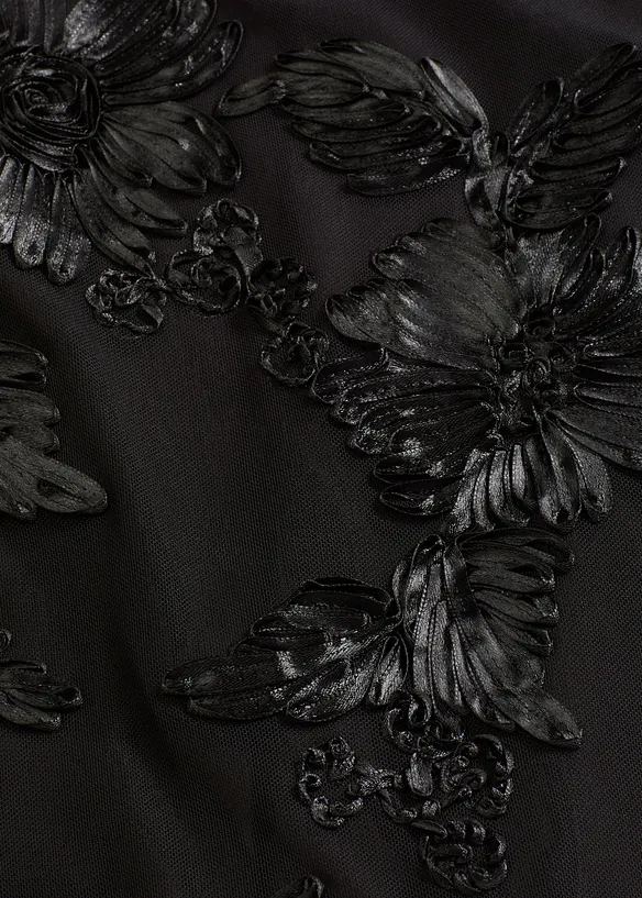 Abito lungo con ricami floreali, bonprix