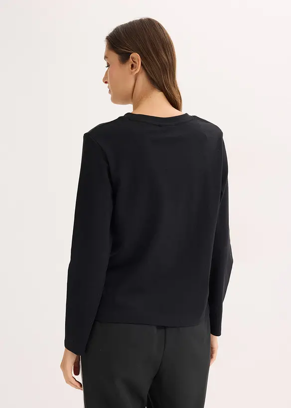Maglia a maniche lunghe in puro cotone biologico, bonprix