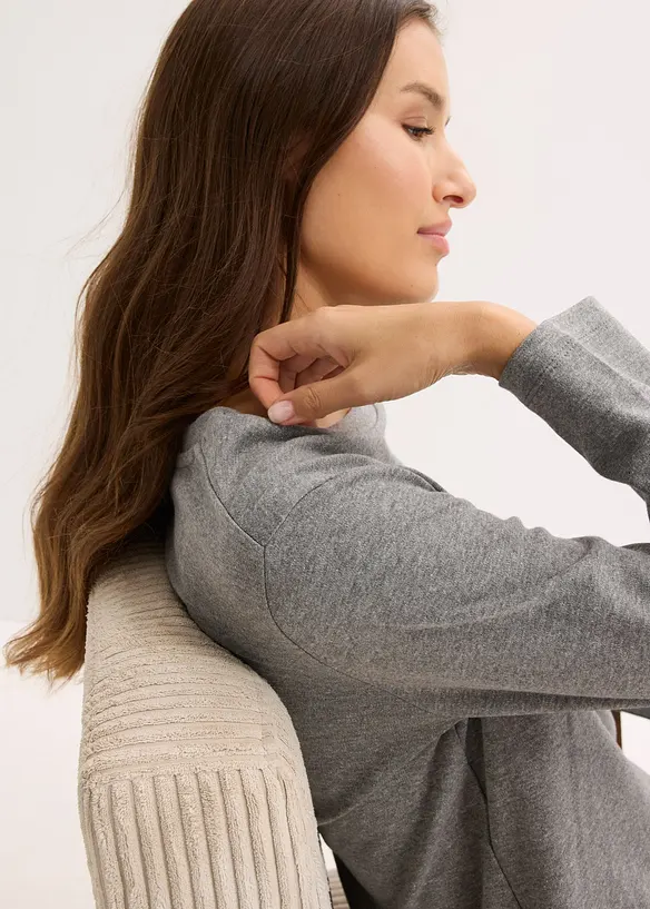 Maglia a maniche lunghe in puro cotone biologico, bonprix