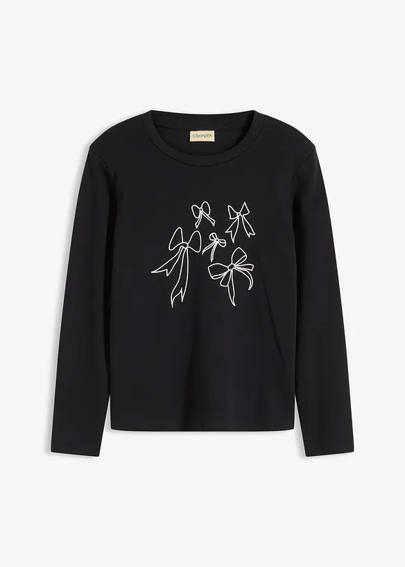 Maglia a maniche lunghe in puro cotone biologico, bonprix
