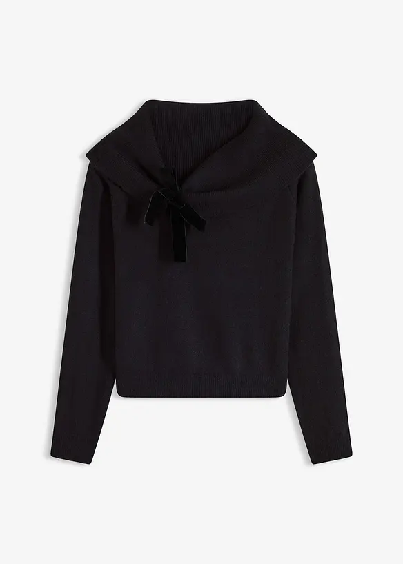 Maglione oversize con spalle scoperte, bonprix