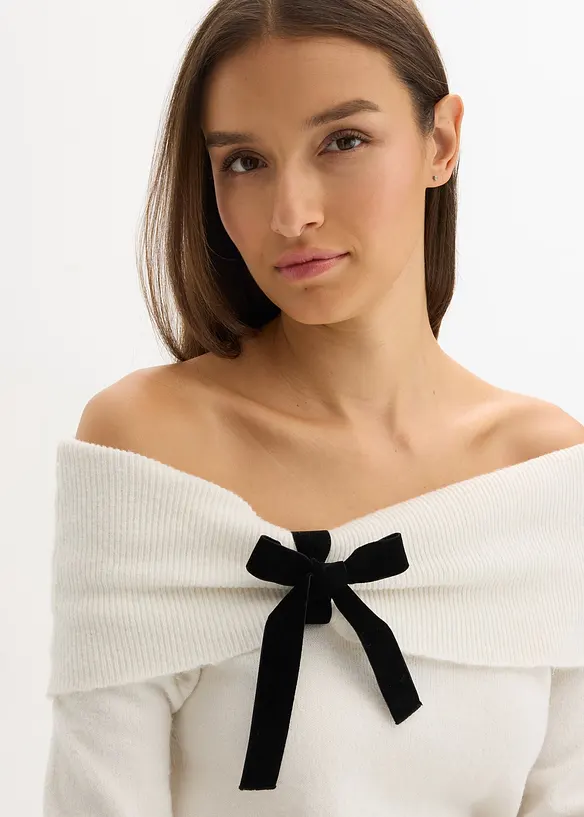 Maglione oversize con spalle scoperte, bonprix