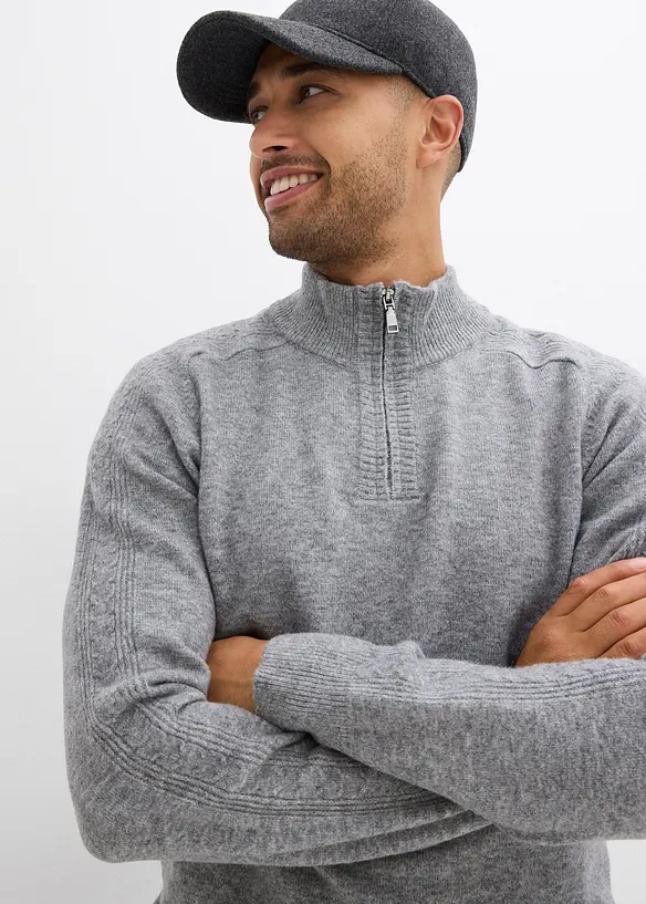 Maglione in filato fine di misto lana, bonprix