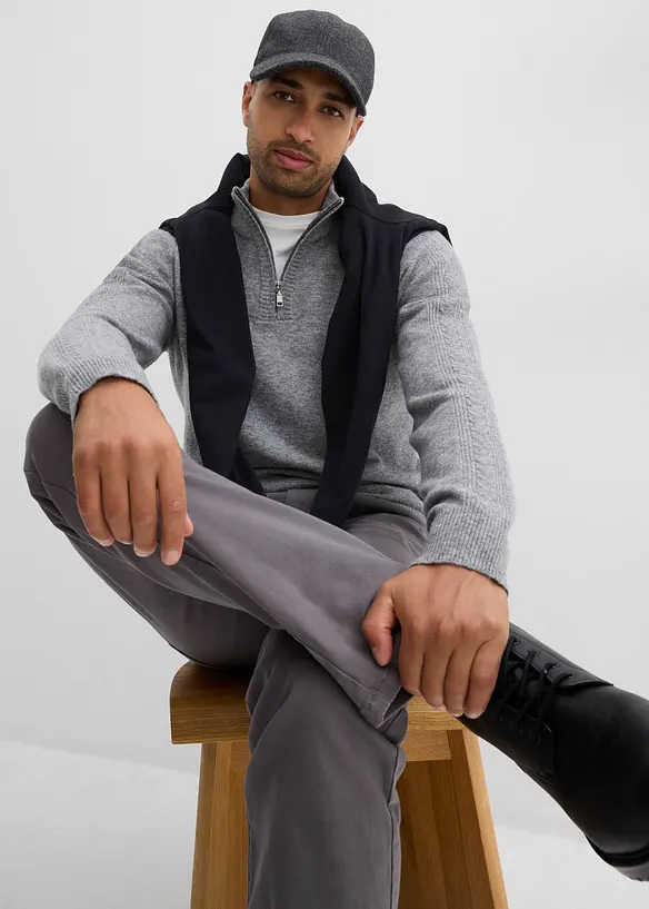 Maglione in filato fine di misto lana, bonprix