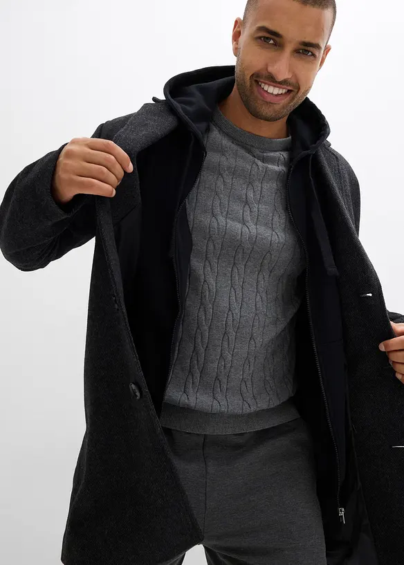 Cappotto corto in misto lana, bonprix