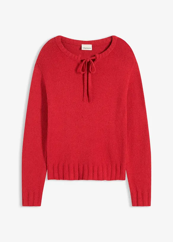 Maglione in filato grosso con laccetto, bonprix