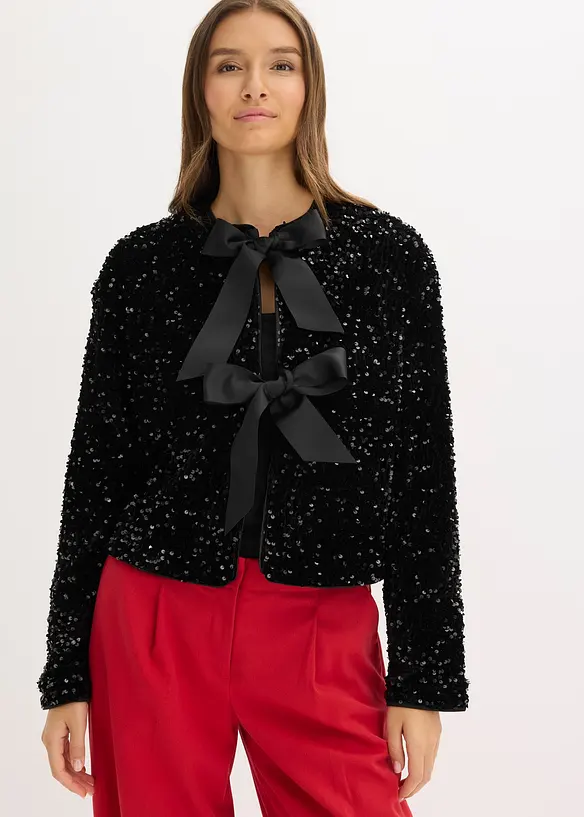 Giacca corta con paillettes, bonprix