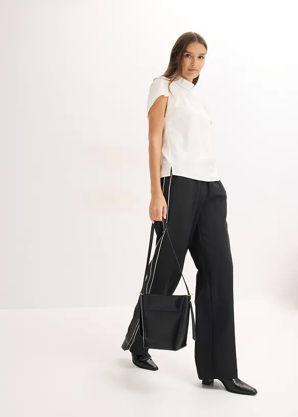 Pantaloni a palazzo con bande decorative, bonprix