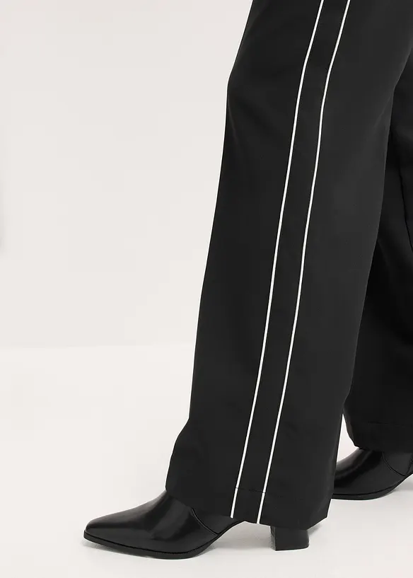 Pantaloni a palazzo con bande decorative, bonprix