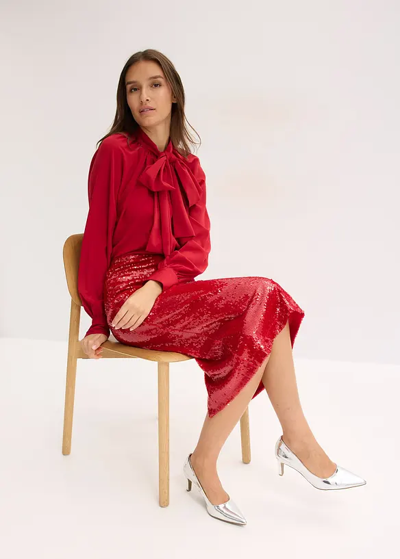 Gonna midi in paillettes, bonprix