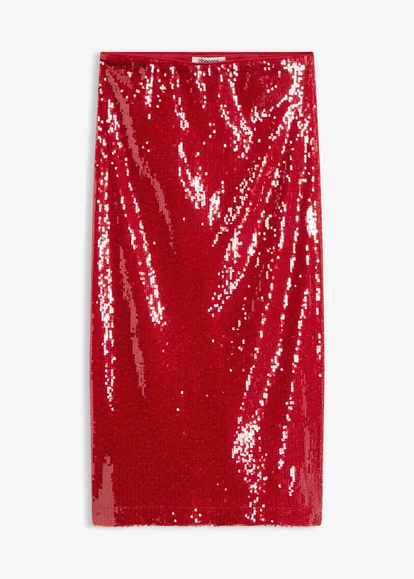 Gonna midi in paillettes, bonprix