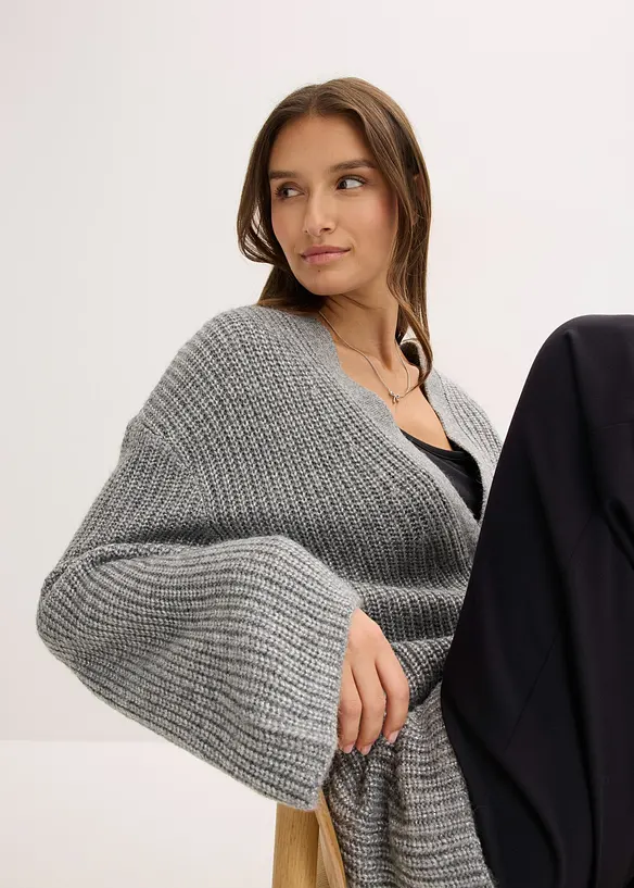 Cardigan oversize incrociato, bonprix