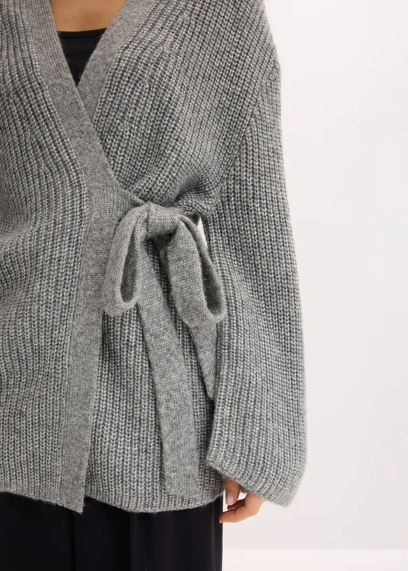 Cardigan oversize incrociato, bonprix