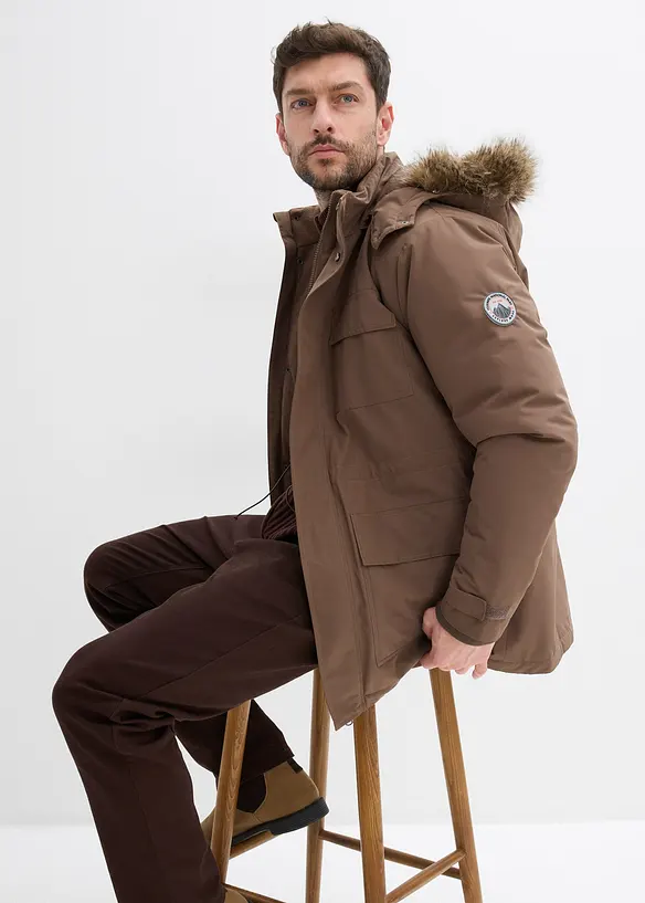 Parka lungo imbottito, bonprix