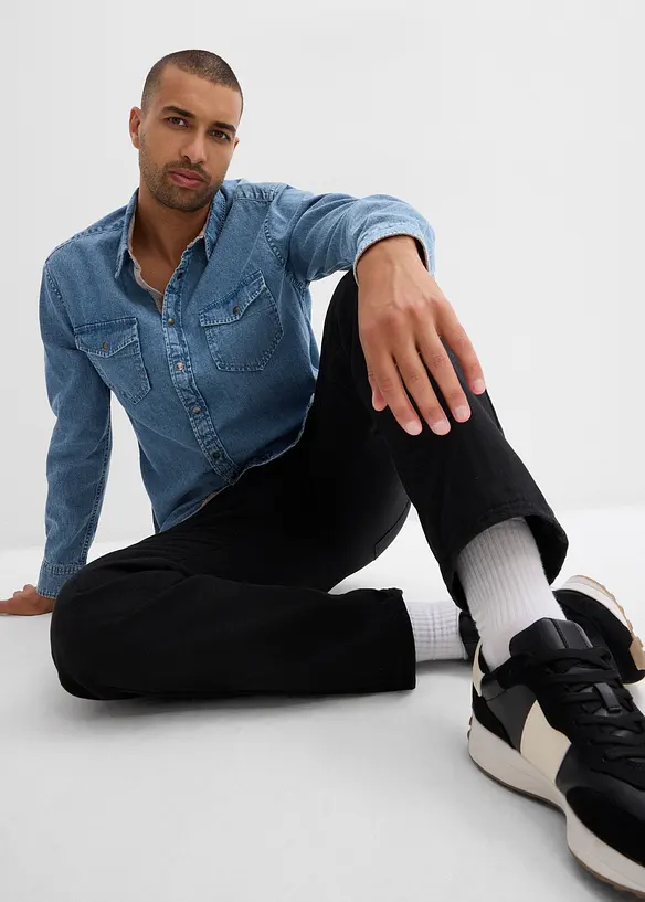 Pantaloni cargo termici con cinta comoda relaxed fit, straight, bonprix