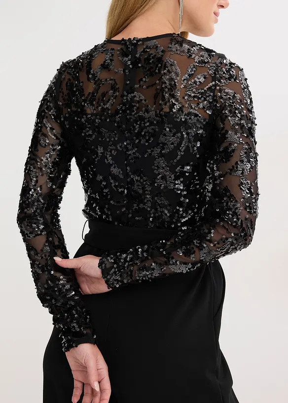 Tuta elegante con paillettes, bonprix