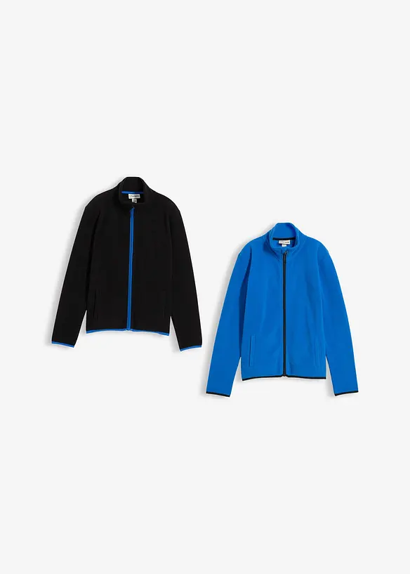 Giacca in pile con collo dritto (pacco da 2), bonprix