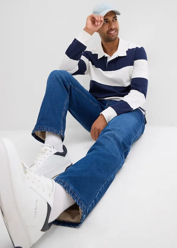 Jeans termici elasticizzati  straight con girovita comodo, relaxed fit, bonprix