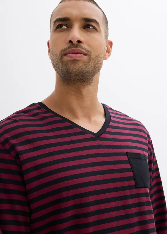 Pigiama a maniche lunghe in puro cotone, bonprix